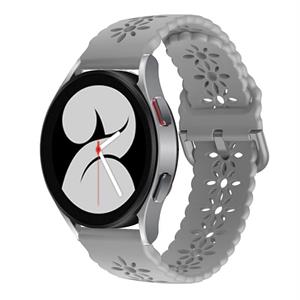 Strap-it Samsung Galaxy Watch 4 44mm siliconen bandje met patroon (grijs)