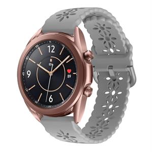 Strap-it Samsung Galaxy Watch 3 41mm siliconen bandje met patroon (grijs)