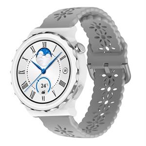 Strap-it Huawei Watch GT 3 Pro 43mm siliconen bandje met patroon (grijs)