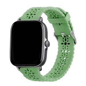 Strap-it Amazfit GTS 3 siliconen bandje met patroon (groen)