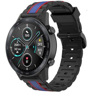 Strap-it Honor Magic Watch 2 Special Edition band (zwart/blauw)