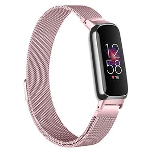 Strap-it Fitbit Inspire 3 Milanese band (roze)