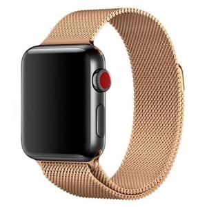 Strap-it Apple Watch 8 milanese band (rosé goud)