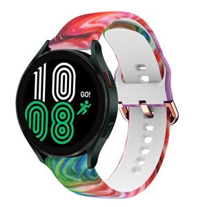 Strap-it Samsung Galaxy Watch 4 44mm Colorful Silicone bandje