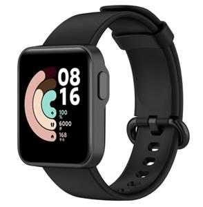 Strap-it Xiaomi Mi Watch Lite siliconen bandje (zwart)