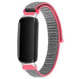 Strap-it Fitbit Inspire 3 nylon bandje (flash pink)