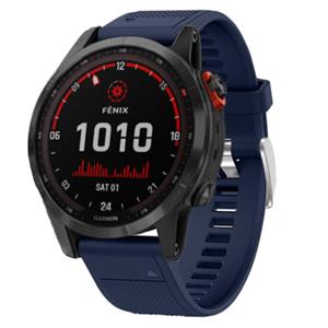 Strap-it Garmin Fenix 7 siliconen bandje (donkerblauw)