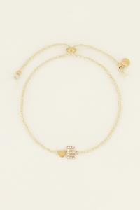 My jewellery Beige initial armband