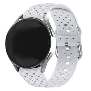 Strap-it Samsung Galaxy Watch Active gevlochten siliconen bandje (grijs)