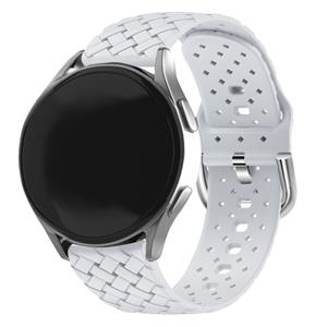 Strap-it Huawei Watch GT 3 Pro 43mm gevlochten siliconen bandje (grijs)