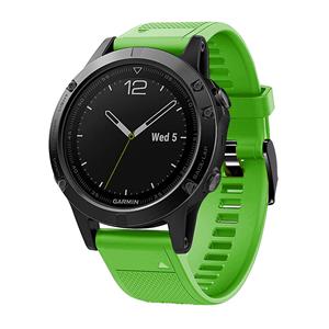 Strap-it Garmin Fenix 5 / 6 siliconen bandje (groen)