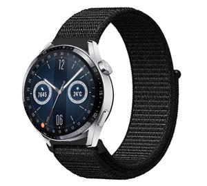Strap-it Huawei Watch GT 3 46mm nylon band (zwart)