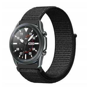 Strap-it Samsung Galaxy Watch 3 -  45mm nylon band (zwart)