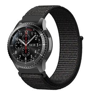 Strap-it Samsung Galaxy Watch 46mm nylon band (zwart)