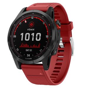 Strap-it Garmin Fenix 7 siliconen bandje (rood)