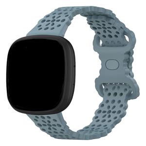 Strap-it Fitbit Sense 2 siliconen bandje met patroon (grijsblauw)