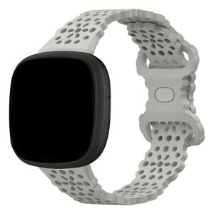 Strap-it Fitbit Sense 2 siliconen bandje met patroon (grijs)