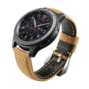 Strap-it Samsung Galaxy Watch kalfsleren band 46mm (bruin)