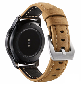Strap-it Samsung Galaxy Watch 3 leren bandje 45mm (beige)