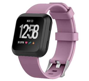 Strap-it Fitbit Versa silicone band (oud-roze)