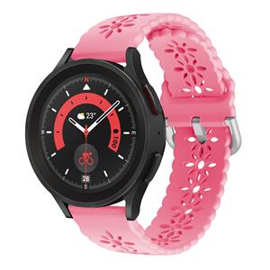 Strap-it Samsung Galaxy Watch 5 Pro siliconen bandje met patroon (knalroze)