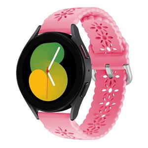 Strap-it Samsung Galaxy Watch 5 40mm siliconen bandje met patroon (knalroze)