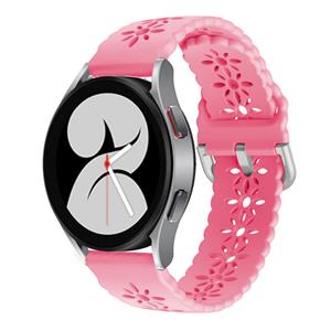 Strap-it Samsung Galaxy Watch 4 40mm siliconen bandje met patroon (knalroze)