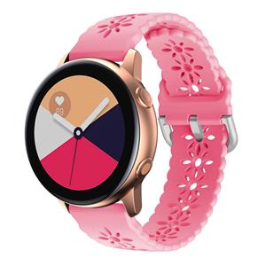 Strap-it Samsung Galaxy Watch Active siliconen bandje met patroon (knalroze)