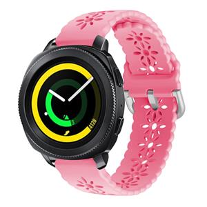 Strap-it Samsung Gear Sport siliconen bandje met patroon (knalroze)