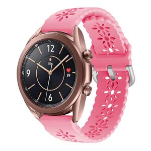 Strap-it Samsung Galaxy Watch 3 41mm siliconen bandje met patroon (knalroze)