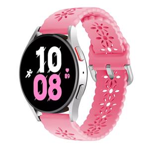 Strap-it Samsung Galaxy Watch 5 44mm siliconen bandje met patroon (knalroze)