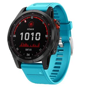 Strap-it Garmin Fenix 7 siliconen bandje (lichtblauw)