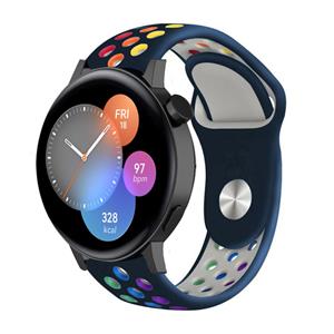 Strap-it Huawei Watch GT 3 42mm sport band (donkerblauw/kleurrijk)