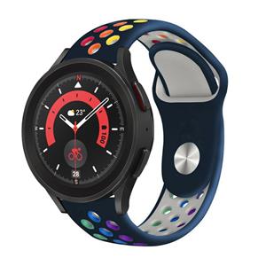 Strap-it Samsung Galaxy Watch 5 Pro sport band (donkerblauw/kleurrijk)