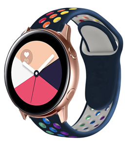 Strap-it Samsung Galaxy Watch Active sport band (kleurrijk donkerblauw)