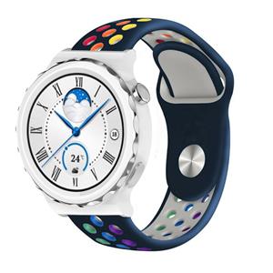 Strap-it Huawei Watch GT 3 Pro 43mm sport band (donkerblauw/kleurrijk)
