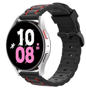 Strap-it Samsung Galaxy Watch 5 - 44mm sport gesp band (zwart/rood)