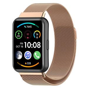 Strap-it Huawei Watch Fit 2 Milanese band (rosé goud)
