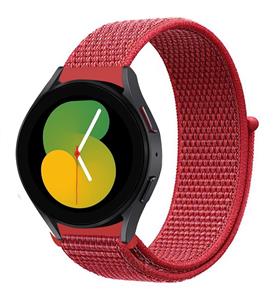 Strap-it Samsung Galaxy Watch 5 - 40mm nylon band (rood)