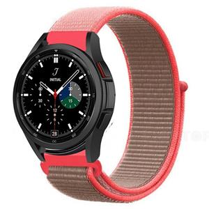 Strap-it Samsung Galaxy Watch 4 Classic 46mm  nylon band (neon pink)