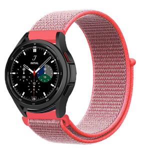 Strap-it Samsung Galaxy Watch 4 Classic 42mm nylon band (neon pink)