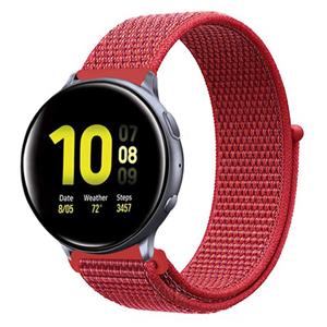 Strap-it Samsung Galaxy Watch Active nylon band (rood)