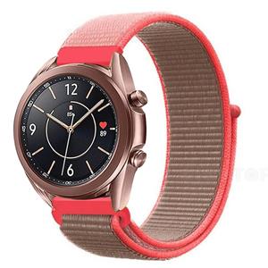 Strap-it Samsung Galaxy Watch 3 - 41mm nylon bandje (neon pink)