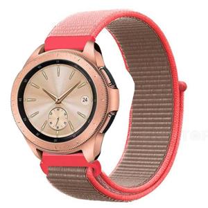 Strap-it Samsung Galaxy Watch 42mm nylon band (neon pink)