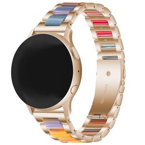 Strap-it Huawei Watch GT 3 Pro 43mm stalen resin band (rosé goud/kleurrijk)