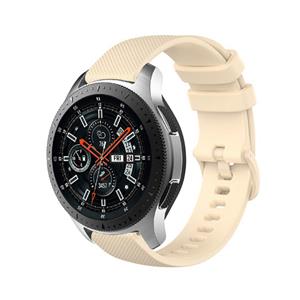 Strap-it Samsung Galaxy Watch 46mm luxe siliconen bandje (beige)