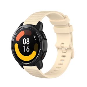 Strap-it Xiaomi Watch S1 Luxe Siliconen bandje (beige)