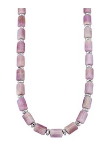 MONA Halskette mit Milky-Kunzit und Hämatit in Silber 925 Rosé