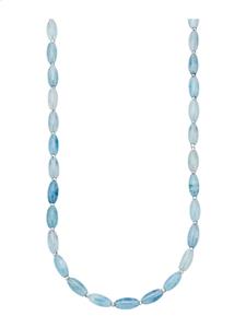 MONA Halskette mit Milky-Aquamarinen in  Silber 925 Blau
