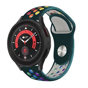 Strap-it Samsung Galaxy Watch 5 Pro sport band (dennengroen/kleurrijk)